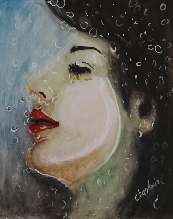 Girl in water Water color Painting